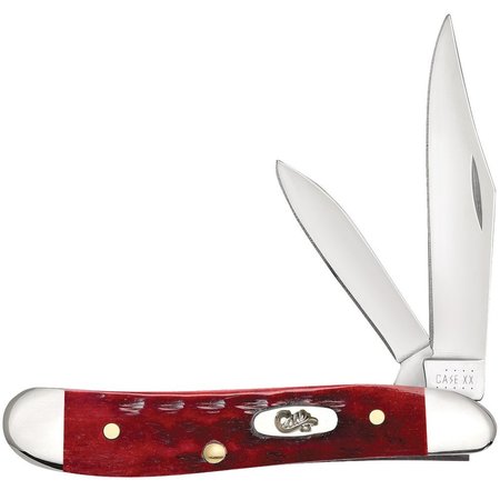 CASE CUTLERY Knife, Pw Old Red Bone Peanut 00781